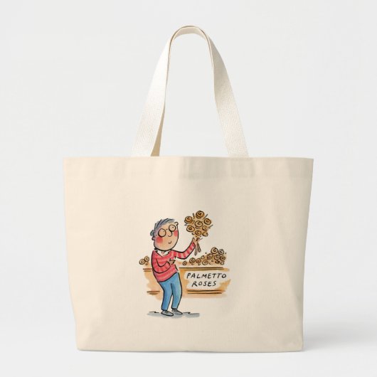 Palmetto-Rozen Grote Tote Bag (Voorkant)