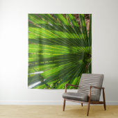 Palmetto Shadows on Palmetto Tapestry Wandkleed (In situ)