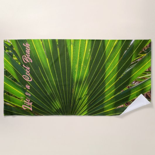 Palmetto Shadows op Palmetto Beach Towel Strandlaken (Voorkant)
