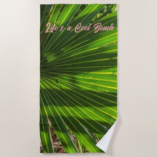 Palmetto Shadows op Palmetto Beach Towel Strandlaken (Voorkant)