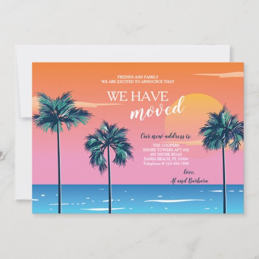 Palmetto Shores Moving Announement Kaart (Voorkant)