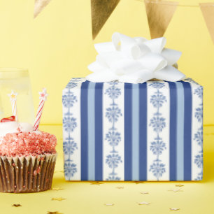 Palmetto Stripe-blokdruk Cadeaupapier