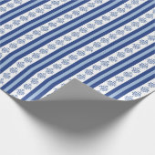 Palmetto Stripe-blokdruk Cadeaupapier (Hoek)