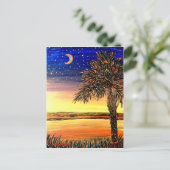 Palmetto Sunset Post Card Briefkaart (Staand voorkant)