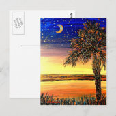 Palmetto Sunset Post Card Briefkaart (Voorkant / Achterkant)