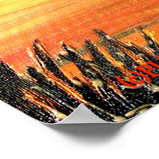 Palmetto Sunset Poster (Hoek)