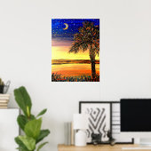 Palmetto Sunset Poster (Thuiskantoor)