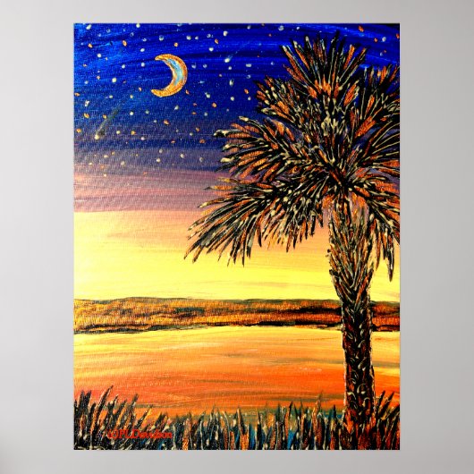 Palmetto Sunset Poster (Voorkant)
