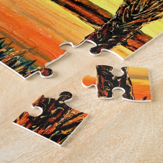 Palmetto Sunset Puzzle Legpuzzel (Zijkant)