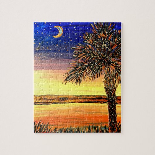 Palmetto Sunset Puzzle Legpuzzel (Verticaal)