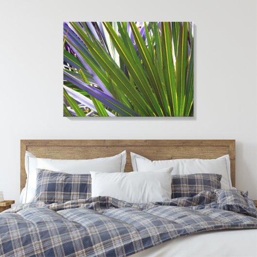 Palmetto Tropicale Canvas Afdruk (Insitu (Slaapkamer))