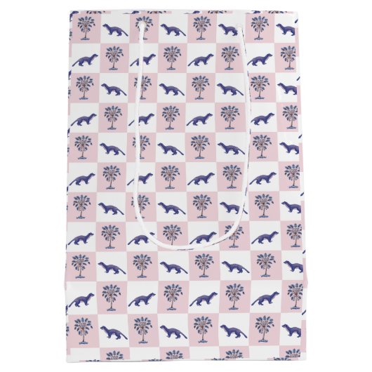 Palmetto's en monogoses blokkeren medium cadeauzakje (Achterkant)