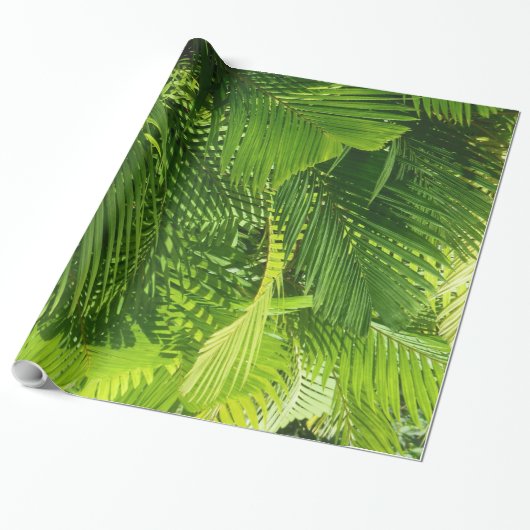 Palmfronten Cadeaupapier (Uitgerold)