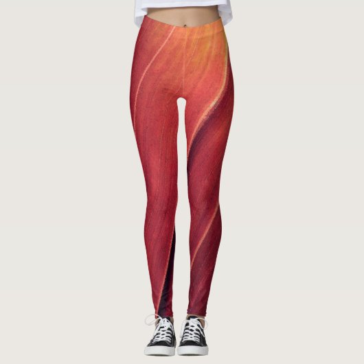 Palmfronten in Rust en Gold Leggings (Voorkant)