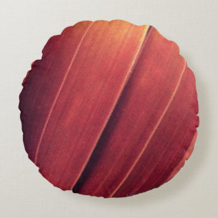 Palmfronten in Rust en Gold Rond Kussen