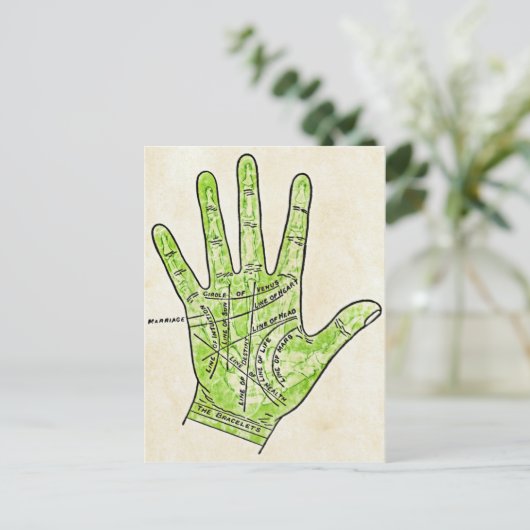 Palmgebak Briefkaart (Staand voorkant)