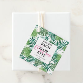 Palmgroen Tropisch Blad Meisjesuitje Feest  Bedankjes Labels