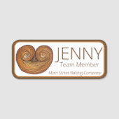 Palmiers French Puff Pastry Cookies Paris Bakery Naamplaatje (Voorkant)