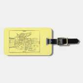 Palmistry 1671 bagagelabel (Voorkant horizontaal)