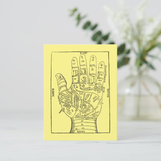Palmistry Briefkaart (Staand voorkant)