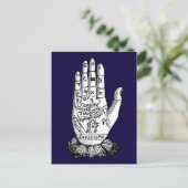 Palmistry Chart, 1885 Briefkaart (Staand voorkant)