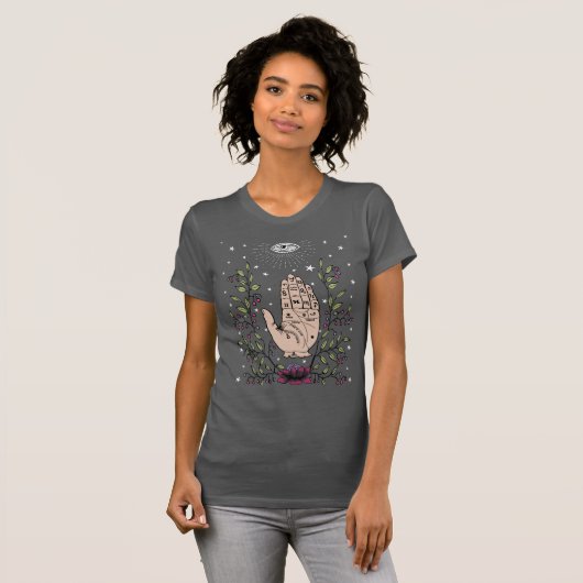 Palmistry Chiromancy Foretelling T-shirt (Voorkant volledig)