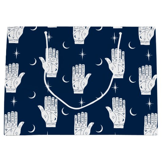 Palmistry grote geschenk tas met chiromancy handen groot cadeauzakje (Voorkant)
