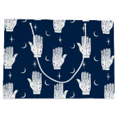 Palmistry grote geschenk tas met chiromancy handen groot cadeauzakje (Achterkant)