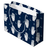 Palmistry grote geschenk tas met chiromancy handen groot cadeauzakje (Achterkant Gekanteld)