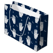 Palmistry grote geschenk tas met chiromancy handen groot cadeauzakje (Voorkant Gekanteld)