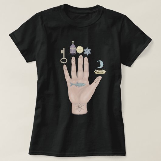 Palmistry Hand T-shirt (Design voorkant)