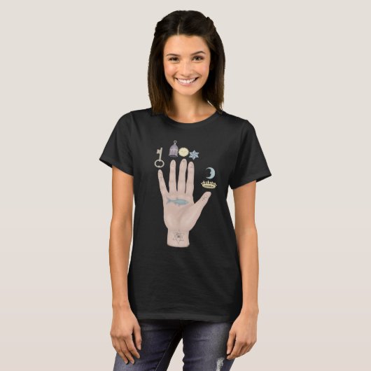 Palmistry Hand T-shirt (Voorkant volledig)