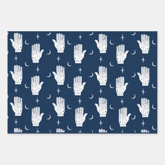 Palmistry inpakpapier vellen met handen (Voorkant)