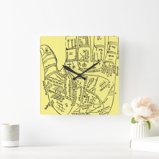 Palmistry Vierkante Klok (Huis)