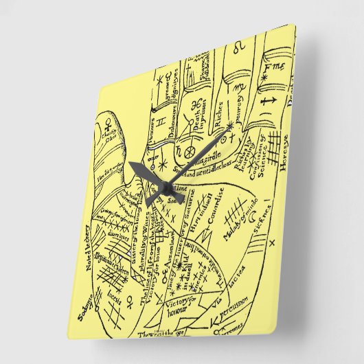 Palmistry Vierkante Klok (Hoek)