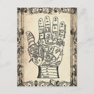 Palmistry Vintage Fortune Teller Briefkaart