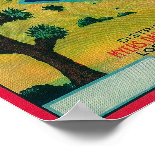 Palmitas Pear Crate LabelAntelope Valley, CA Poster (Hoek)