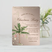 Palmkerstboom, sparkle, lampjes, kerstfeest kaart (Staand voorkant)