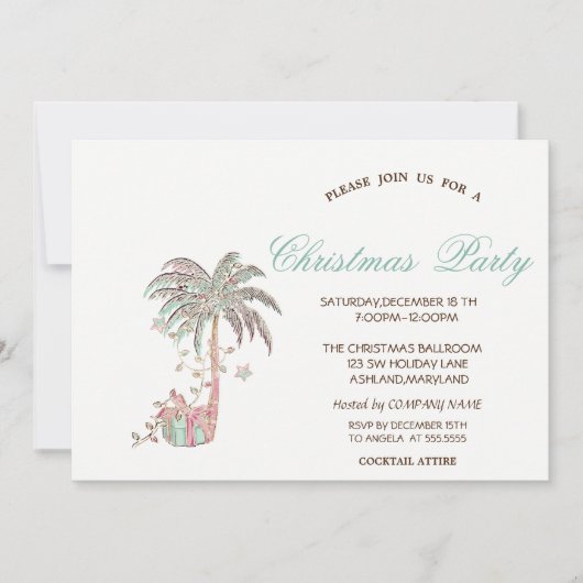 Palmkerstboomkerstfeest Cadeau Kaart (Voorkant)