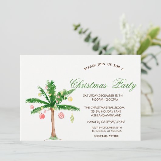 Palmkerstkerstfeest Kaart (Staand voorkant)