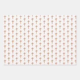 Palmkruis op wit inpakpapier vel