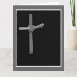 Palmkruis op zwart, Minimalistische Religie Kaart