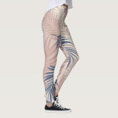 Palmlandschap: Tropisch motief patroon Leggings (Rechts)