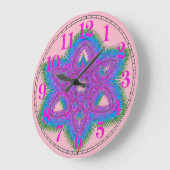 Palmleder-afbeelding voor acrylwandklok grote klok (Hoek)