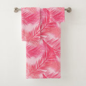 Palmleder, afdrukken, koraal, perzikroze en paasro bad handdoek (Insitu)