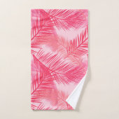 Palmleder, afdrukken, koraal, perzikroze en paasro bad handdoek (Handdoek)