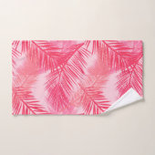 Palmleder, afdrukken, koraal, perzikroze en paasro bad handdoek (Handdoek)