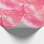 Palmleder, afdrukken, koraal, perzikroze en paasro cadeaupapier (Hoek)