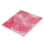 Palmleder, afdrukken, koraal, perzikroze en paasro tegeltje (Zijkant)