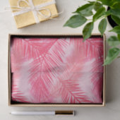 Palmleder, afdrukken, koraal, perzikroze en paasro tissuepapier (Geschenk)